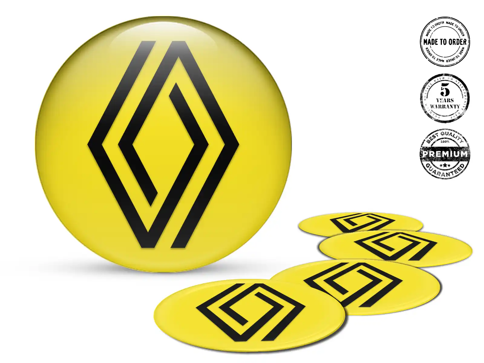 Renault Gewölbte Emblem Logo Hochwertige Felgensticker